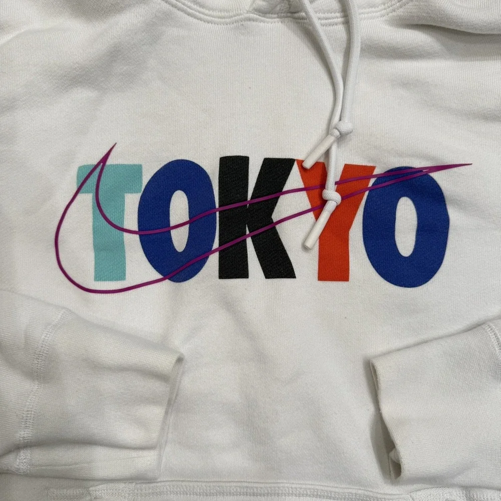 Nike Hoodie Tokyo‎ Pullover White Women's XL